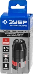 ЗУБР d 0 -16 мм, высокоточный, быстрозажимной патрон с фиксирующим кольцом для станков, Профессионал (29088-16) 29088-16_z01