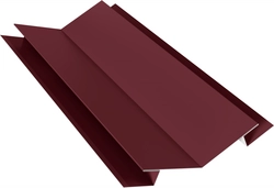Угол внутренний сложный 75х75 135 градусов Grand Line 0,5 Сатин с пленкой RAL 3005 красное вино (2м) GL 808598