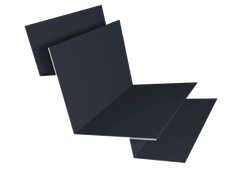 Угол внутренний сложный 90 градусов Grand Line 0,45 ПЭ с пленкой RAL 7024 мокрый асфальт (2м) GL 554096