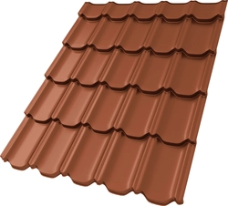 Профиль волновой "Квинта плюс3D" ("Kvinta plus3D") 0,45 Drap ТХ RAL 8004 терракота GL 576129