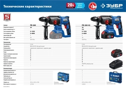 ЗУБР  Т7, 20 В, 26 мм, без АКБ, бесщеточный перфоратор, Профессионал (PB-260) PB-260