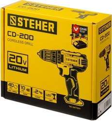 STEHER  V1, 20 В, 40 Н·м, без АКБ, дрель-шуруповерт (CD-200) CD-200