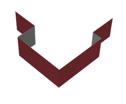 Угол внешний асимметричный фибросайдинга Grand Line 0,45 Drap ТХ RAL 3005 красное вино (3м) GL 682767