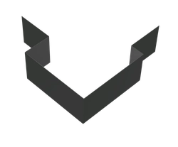 Угол внешний асимметричный фибросайдинга Grand Line 0,5 Drap RAL 7016 антрацитово-серый (2м) GL 707080