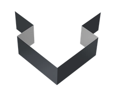 Угол внешний симметричный фибросайдинга Grand Line 0,5 Rooftop Бархат RAL 7024 мокрый асфальт (2м) GL 692153