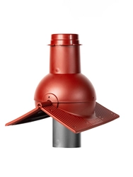 Выход канализации коньковый Krovent Pipe-cone красный GL 291963