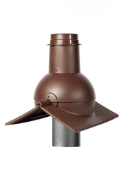 Выход канализации коньковый Krovent Pipe-cone коричневый GL 291964