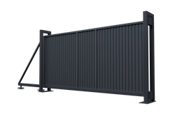 Ворота откатные Estet 2,0х4,5 RAL 7024 GL 168305