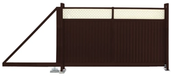 Ворота откатные Estet Plus 2,4х3,5 RAL 8017/1014 GL 85769