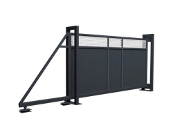 Ворота откатные Estet Plus 2,0х4,5 RAL 7024/1013 GL 190935