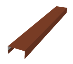 Крышка забора для горизонтального монтажа штакетника Grand Line 0,45 Drap СТ RAL 8004 терракота (3м) GL 642200