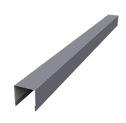 Планка вертикальная лицевая для горизонтального монтажа штакетника Grand Line 0,5 ПЭ RAL 7004 сигнальный серый (3м) GL 644261