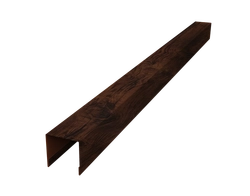 Планка вертикальная лицевая для горизонтального монтажа штакетника Grand Line 0,45 Принт Премиум Бразильская вишня Фреш TwinColor (2,5м) GL 645259