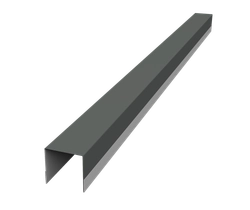 Планка вертикальная обратная для горизонтального монтажа штакетника Grand Line 0,45 ПЭ RAL 7005 мышино-серый (3м) GL 645080