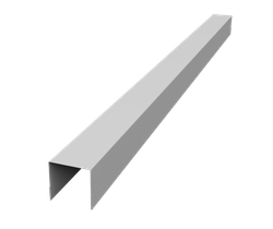 Планка вертикальная обратная для горизонтального монтажа штакетника Grand Line 0,45 Drap ТХ RAL 9003 сигнальный белый (2,5м) GL 644474
