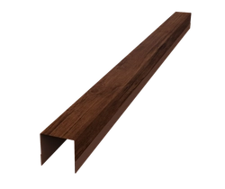 Планка вертикальная обратная для горизонтального монтажа штакетника Grand Line 0,45 Принт Премиум Бразильская вишня Фреш TwinColor (2,5м) GL 665522