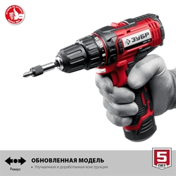 ЗУБР  С1-12, 12 В, 30 Н·м, 2 АКБ (2 А·ч), дрель-шуруповерт, кейс (ДШЛ-125-22) ДШЛ-125-22