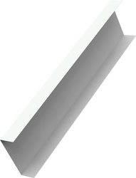 Декоративная накладка на столб универсальная 80х80 для забора жалюзи Grand Line 0,45 ПЭ RAL 9003 сигнальный белый (2м) GL 622561