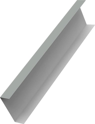Декоративная накладка на столб универсальная 62х55 для забора жалюзи Grand Line 0,45 ПЭ RAL 9006 бело-алюминиевый (2,5м) GL 621352