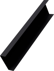 Декоративная накладка на столб универсальная 62х55 для забора жалюзи Grand Line 0,45 Drap ТХ двухсторонний RAL 9005 черный (1,8м) GL 621273