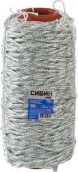 СИБИН  d 6 мм, 16-прядный, 100 м, плетеный, с сердечником, капроновый фал (50220-06) 50220-06