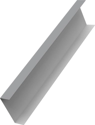 Декоративная накладка на столб универсальная 80х80 для забора жалюзи Grand Line 0,5 Сатин RAL 7004 сигнальный серый (2,5м) GL 623025