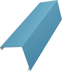 Декоративная накладка на столб универсальная угловая 60х60 для забора жалюзи Grand Line 0,45 Drap ТХ RAL 5024 пастельно-синий (2,5м) GL 756016