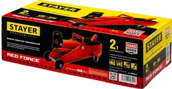 STAYER  R-22 RED FORCE, 2 т, 125 - 320 мм, подкатной домкрат для легковых а/м, Professional (43152-2) 43152-2
