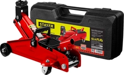 STAYER  R-22 RED FORCE, в кейсе, 2 т, 125 - 320 мм, подкатной домкрат для легковых а/м, Professional (43152-2-K) 43152-2-K