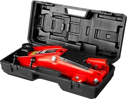 STAYER  R-28 RED FORCE, в кейсе, 2 т, 130 - 350 мм, подкатной домкрат для легковых а/м, Professional (43153-2-K) 43153-2-K