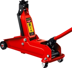 STAYER  R-28 RED FORCE, 2 т, 135 - 385 мм, подкатной домкрат с увеличенным подъемом, Professional (43156-2) 43156-2