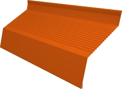 Ламель забора жалюзи Милан новый гофр Grand Line 0,45 ПЭ с пленкой RAL 2004 оранжевый GL 408726