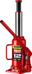 STAYER  RED FORCE, 12 т, 230 - 465 мм, бутылочный гидравлический домкрат, Professional (43160-12) 43160-12_z01