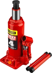 STAYER  RED FORCE, 4 т, 195 - 380 мм, бутылочный гидравлический домкрат, Professional (43160-4) 43160-4_z01
