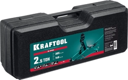 KRAFTOOL  S-PIN, в кейсе 2.5 т, 140 - 385 мм, с увеличенным подъемом и фиксатором, подкатной домкрат (43457-2.5-K) 43457-2.5-K