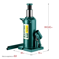 KRAFTOOL  KRAFT-LIFT, 16 т, 230 - 460 мм, бутылочный гидравлический домкрат (43462-16) 43462-16_z01