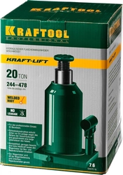 KRAFTOOL  KRAFT-LIFT, 20 т, 244 - 478 мм, бутылочный гидравлический домкрат (43462-20) 43462-20_z01