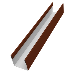 Стойка для забора жалюзи Милан Слим Grand Line 0,45 ПЭ RAL 3009 оксидно-красный (2,5м) GL 674366