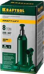 KRAFTOOL  KRAFT-LIFT, 8 т, 230 - 457 мм, бутылочный гидравлический домкрат (43462-8) 43462-8_z01