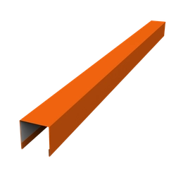 Планка вертикальная лицевая для забора жалюзи Палермо Grand Line 0,45 ПЭ RAL 2004 оранжевый (2,5м) GL 631604