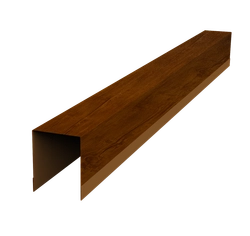 Планка опорная составная внутренняя для забора жалюзи Палермо Grand Line 0,45 Принт Премиум Золотой дуб насыщенный Фреш TwinColor (1,8м) GL 711120