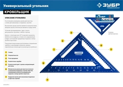 ЗУБР  Кровельщик, 300 мм,  5-в-1, универсальный кровельный угольник, Профессионал (34391-30) 34391-30