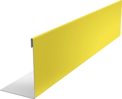 Нащельник 25х35 для забора жалюзи к ламели 125 Техас Grand Line 0,45 ПЭ RAL 1018 цинково-желтый (1,8м) GL 420006