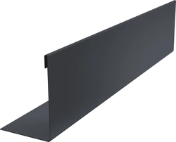 Нащельник 25х35 для забора жалюзи к ламели 150 Техас Grand Line 0,45 Drap ТХ двухсторонний RAL 7024 мокрый асфальт (2м) GL 614504