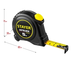 STAYER  AutoLock, 5 м х 19 мм, рулетка с автостопом (2-34126-05-19) 2-34126-05-19_z02