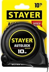 STAYER  AutoLock, 10 м х 25 мм, рулетка с автостопом (2-34126-10-25) 2-34126-10-25