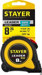 STAYER  Leader, 8 м х 25 мм, рулетка с автостопом, Professional (3402-08-25) 3402-08-25_z01
