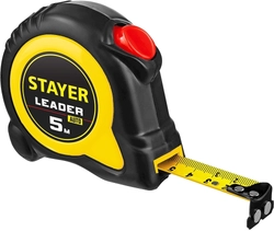 STAYER  Leader, 5 м х 25 мм, рулетка с автостопом, Professional (3402-5) 3402-5_z02