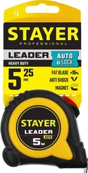 STAYER  Leader, 5 м х 25 мм, рулетка с автостопом, Professional (3402-5) 3402-5_z02