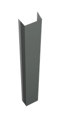 Крепежная планка нижняя для забора жалюзи Техас Grand Line 0,45 ПЭ RAL 7005 мышино-серый (2м) GL 629926